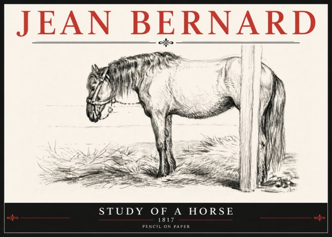 Jean Bernard Study of a Horse XII No6 - Poster