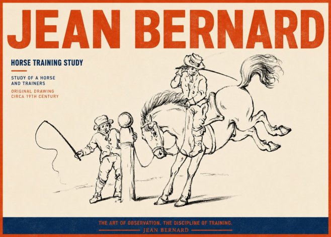 Jean Bernard Horse Training Study No2 - Poster