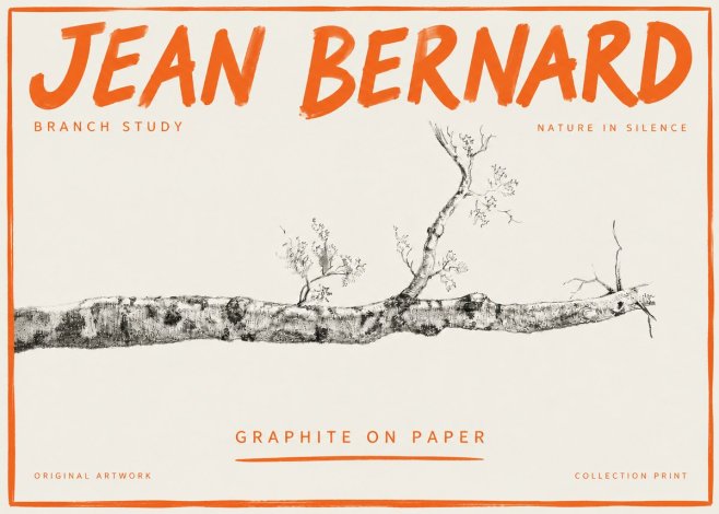 Jean Bernard Tree Branch Study No5 - Poster