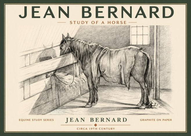 Jean Bernard Study of a Horse XIII No2 - Poster