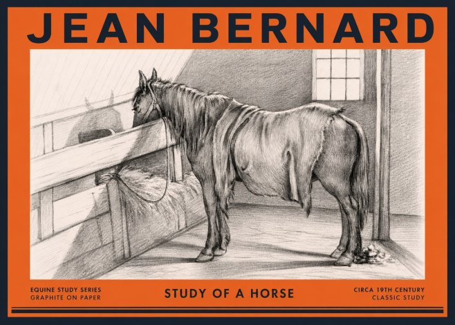 Jean Bernard Study of a Horse XIII No3 - Poster
