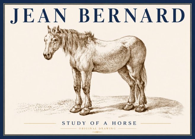 Jean Bernard Study of a Horse XIV No6 - Poster