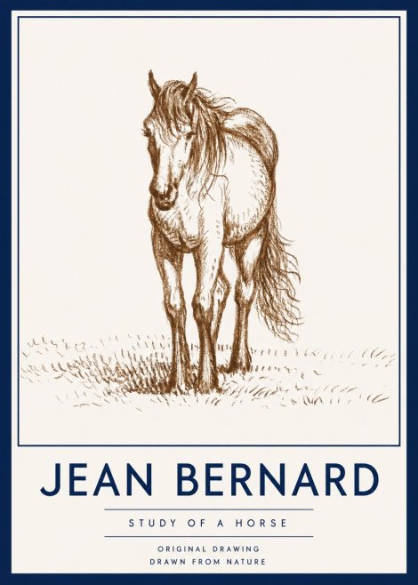 Jean Bernard Study of a Horse XV No4 - Poster