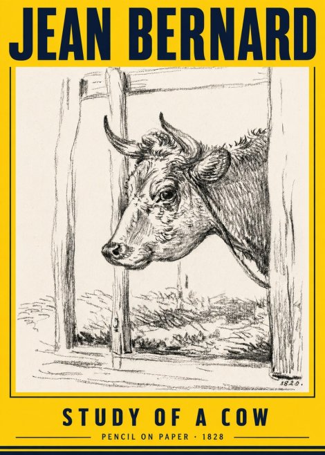 Jean Bernard Study of a Cow XVIII No6 - Poster