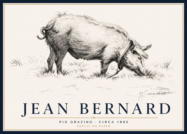 Jean Bernard Pig Grazing No5 - Poster