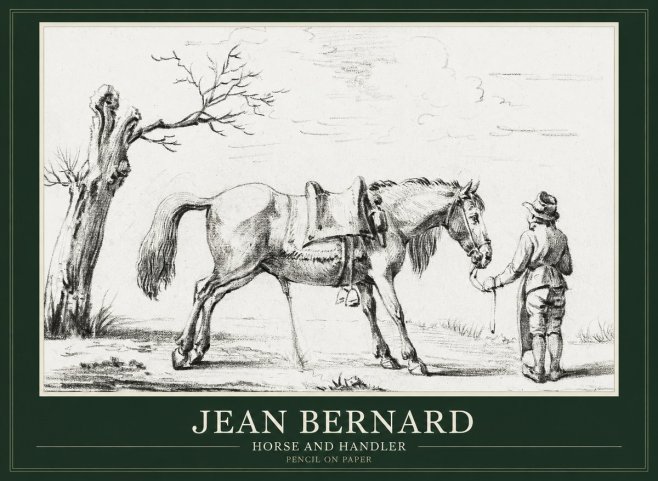 Jean Bernard Horse and Handler No1 - Poster