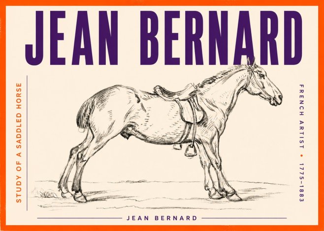 Jean Bernard Study of a Saddled Horse No3 - Poster