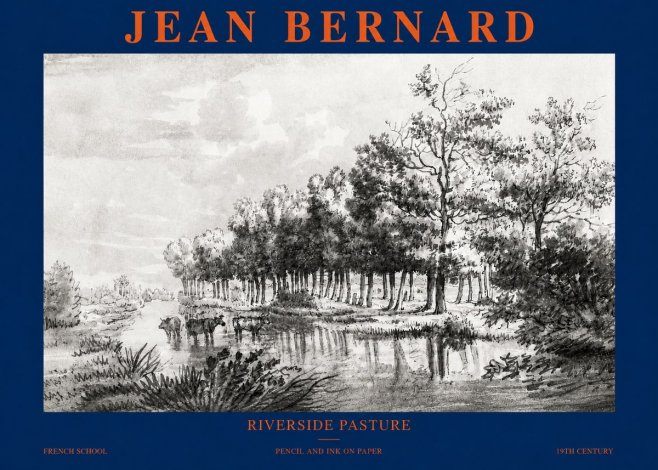 Jean Bernard Riverside Pasture No3 - Poster