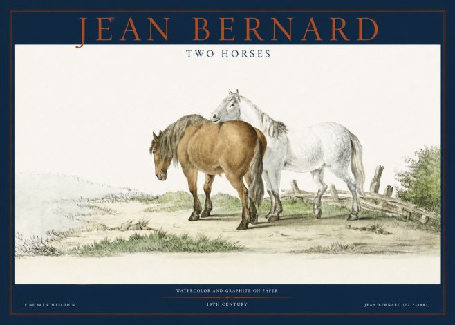 Jean Bernard Two Horses II No2 - Poster