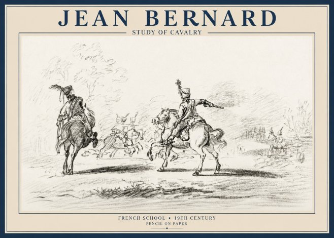 Jean Bernard Study of Cavalry No1 - Poster