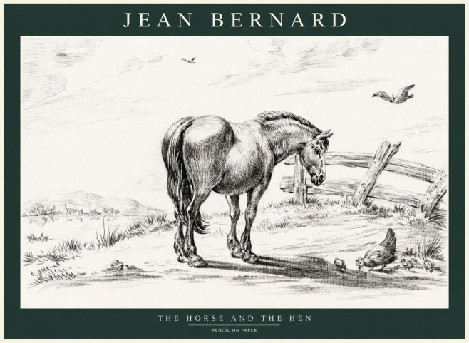 Jean Bernard Horse at the Fence No2 - Poster