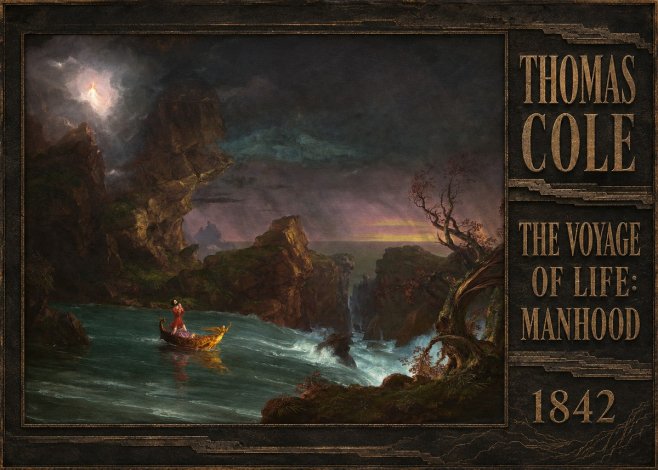 Thomas Cole The Voyage of Life: Manhood II No5 - Poster