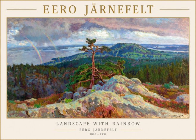 Eero Järnefelt Landscape with Rainbow, 1915 No2 - Poster