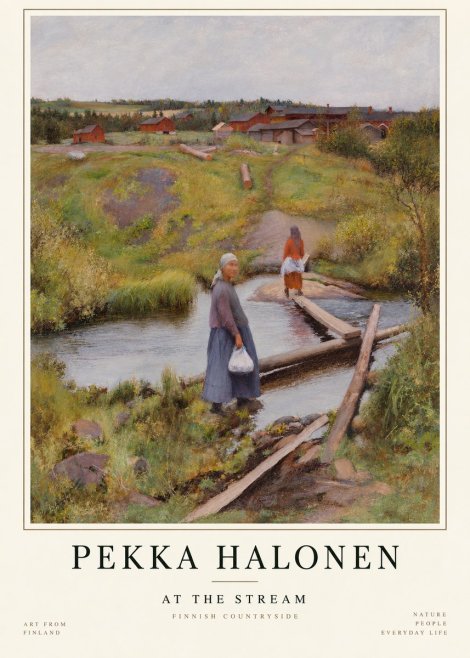 Pekka Halonen At the Stream No1 - Poster