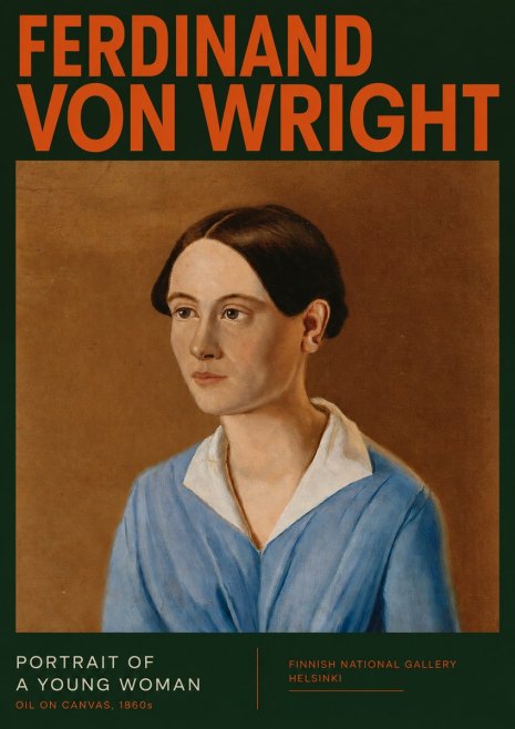 Ferdinand von Wright Portrait of a Young Woman No3 - Poster