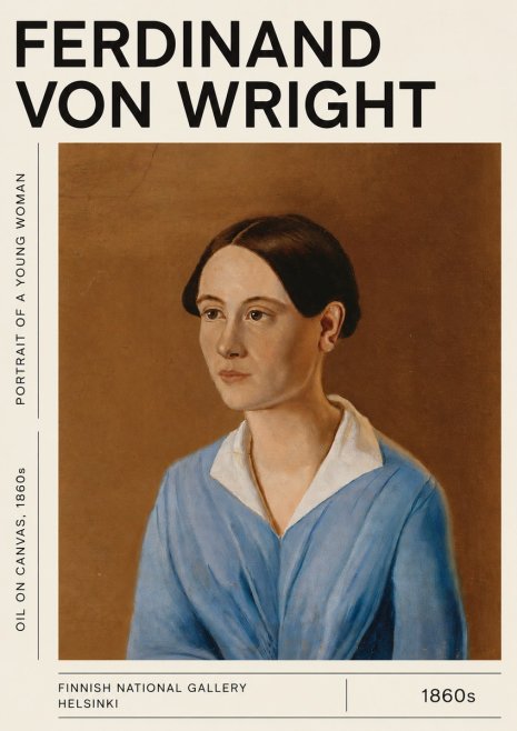 Ferdinand von Wright Portrait of a Young Woman No5 - Poster