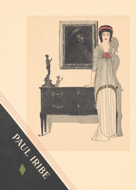 Paul Iribe Woman with Rose No6 - Poster