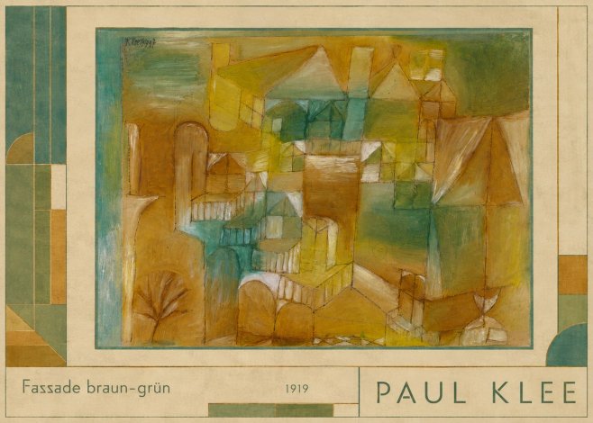 Paul Klee Fassade Braun-grün No1 - Poster
