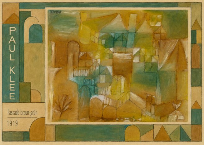 Paul Klee Fassade Braun-grün No2 - Poster