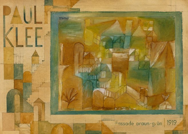 Paul Klee Fassade Braun-grün No6 - Poster