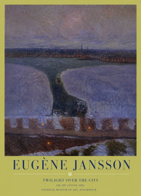 Eugène Jansson Twilight over the City No3 - Poster