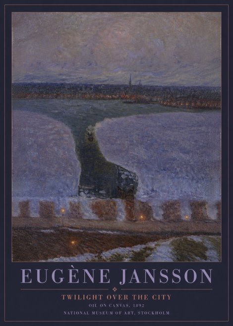 Eugène Jansson Twilight over the City No4 - Poster