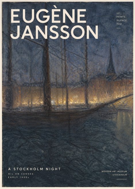 Eugène Jansson Evening on the Water No6 - Poster