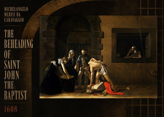 Michelangelo Merisi da Caravaggio The Beheading of Saint John the Baptist No2 - Poster