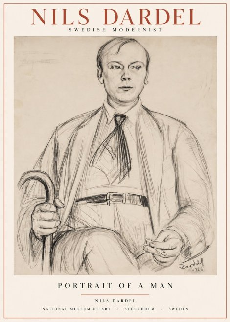 Nils Dardel Portrait of a Man No1 - Poster