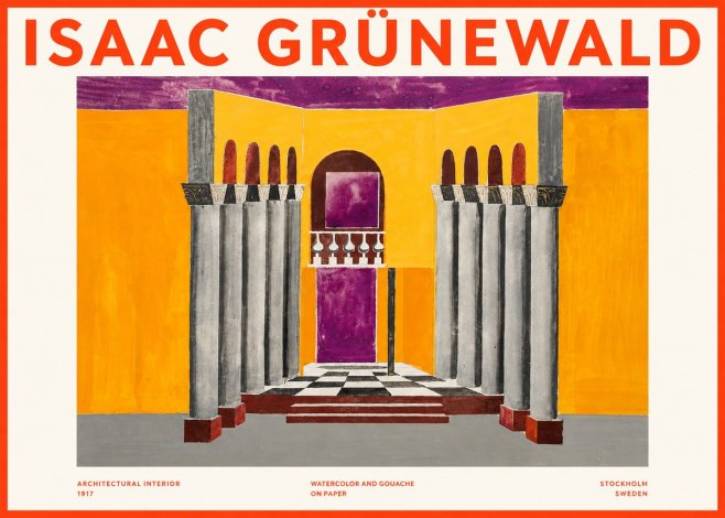 Isaac Grünewald Architectural Interior No2 - Poster