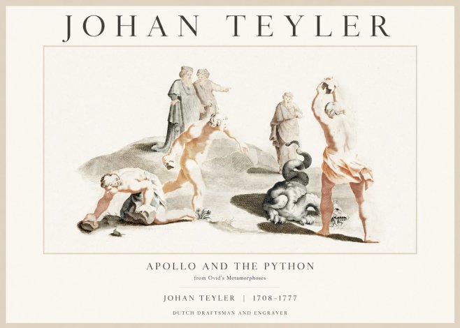 Johan Teyler Apollo and the Python No1 - Poster