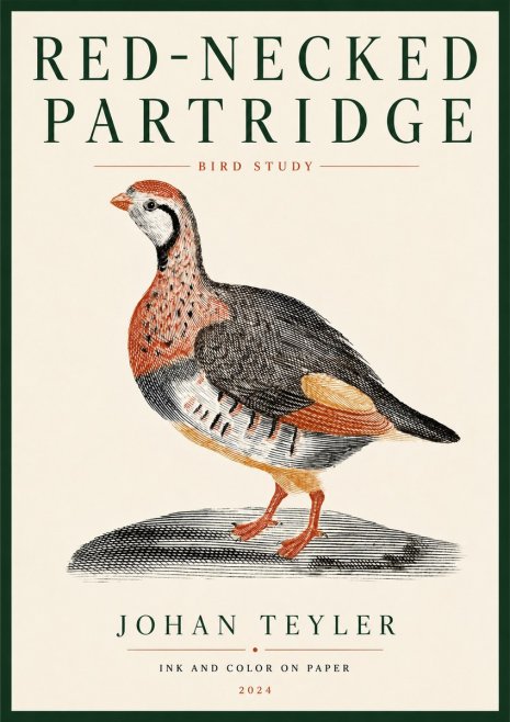 Johan Teyler Red-necked Partridge No4 - Poster