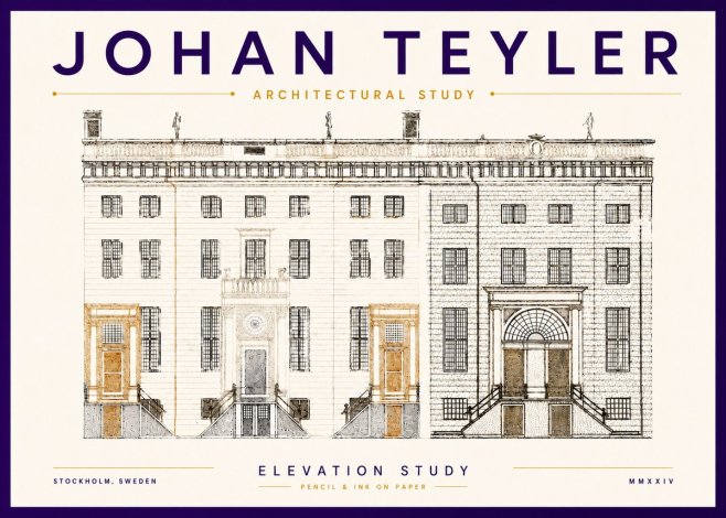 Johan Teyler Elevation Study No6 - Poster