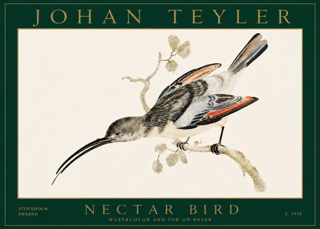 Johan Teyler Nectar Bird No5 - Poster