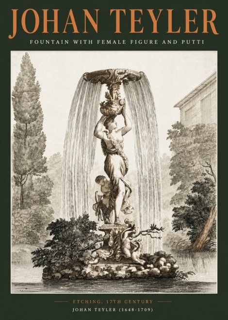 Johan Teyler Fountain with Allegorical Figures No3 - Poster