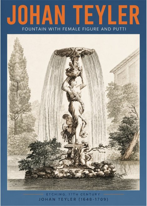 Johan Teyler Fountain with Allegorical Figures No4 - Poster