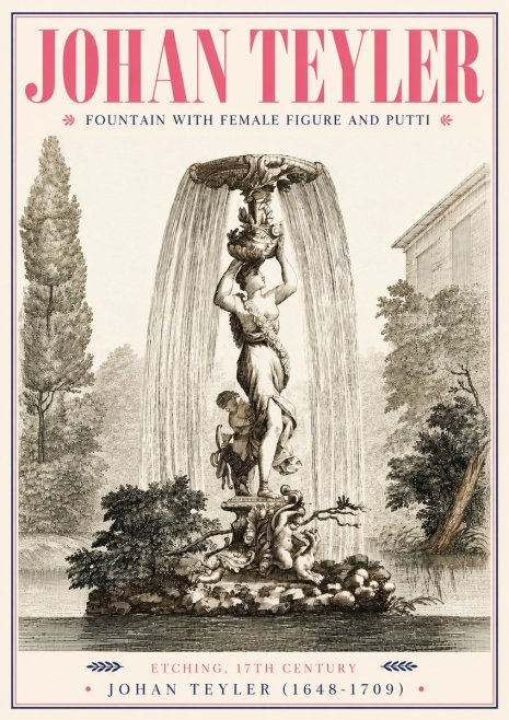Johan Teyler Fountain with Allegorical Figures No5 - Poster