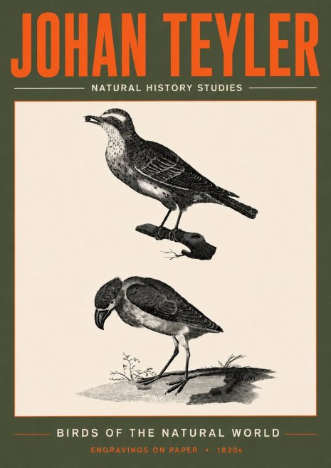 Johan Teyler Birds of the Natural World No6 - Poster