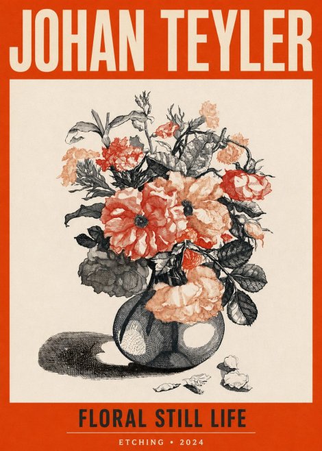 Johan Teyler Floral Still Life I No2 - Poster