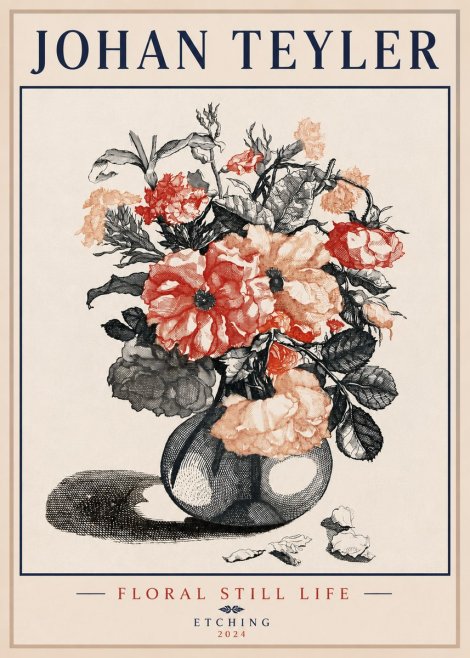 Johan Teyler Floral Still Life I No3 - Poster