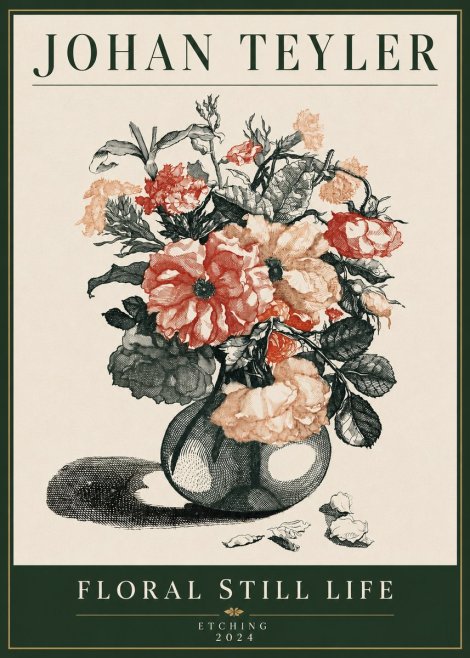 Johan Teyler Floral Still Life I No4 - Poster