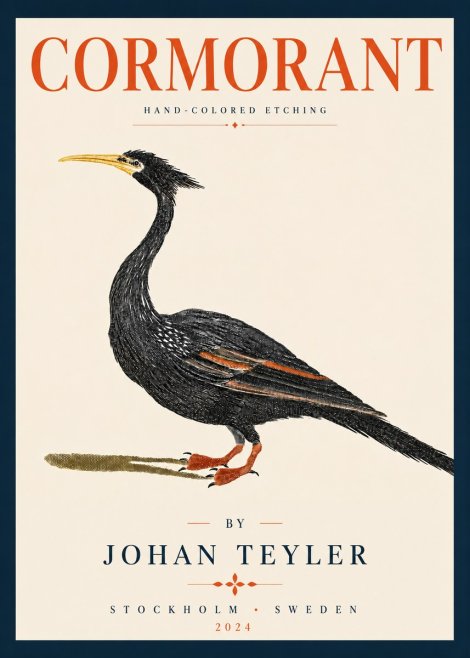 Johan Teyler Cormorant No5 - Poster