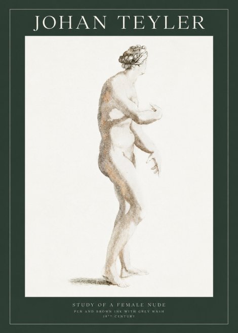 Johan Teyler Study of a Female Nude No1 - Poster