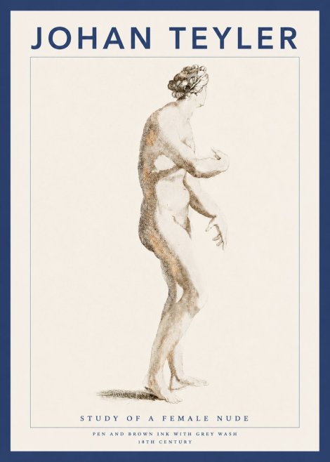 Johan Teyler Study of a Female Nude No3 - Poster