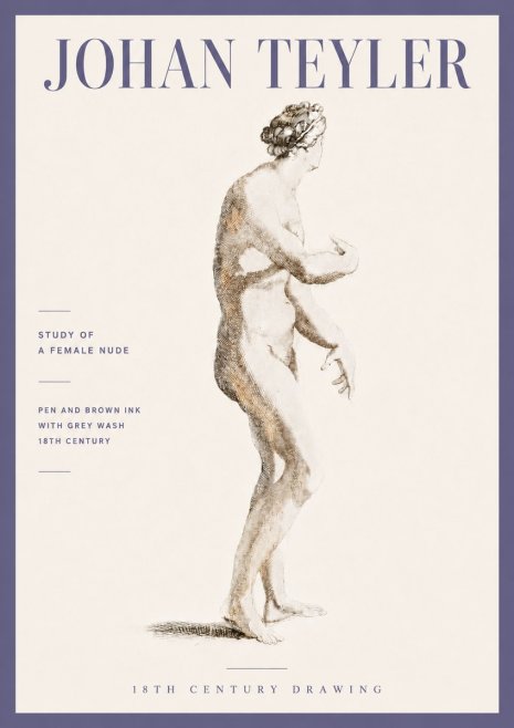 Johan Teyler Study of a Female Nude No6 - Poster