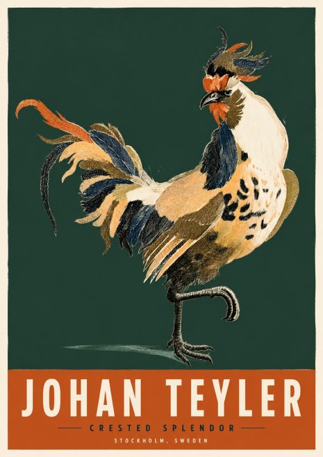 Johan Teyler Crested Splendor No2 - Poster