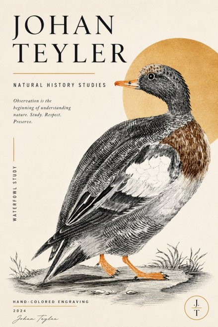 Johan Teyler Waterfowl Study No6 - Poster