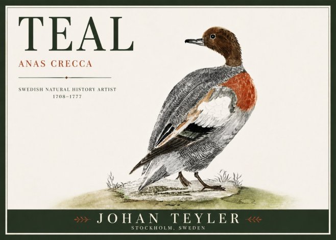 Johan Teyler Teal No4 - Poster
