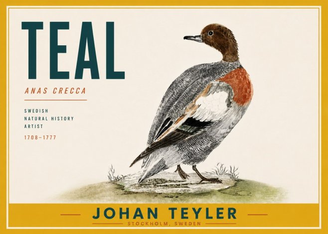 Johan Teyler Teal No6 - Poster