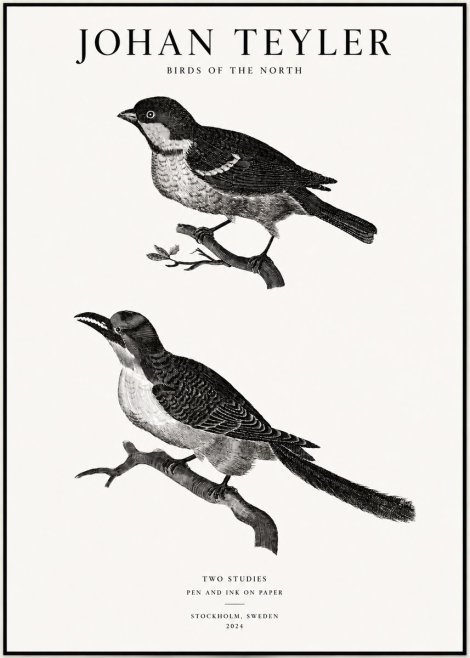 Johan Teyler Two Studies No1 - Poster